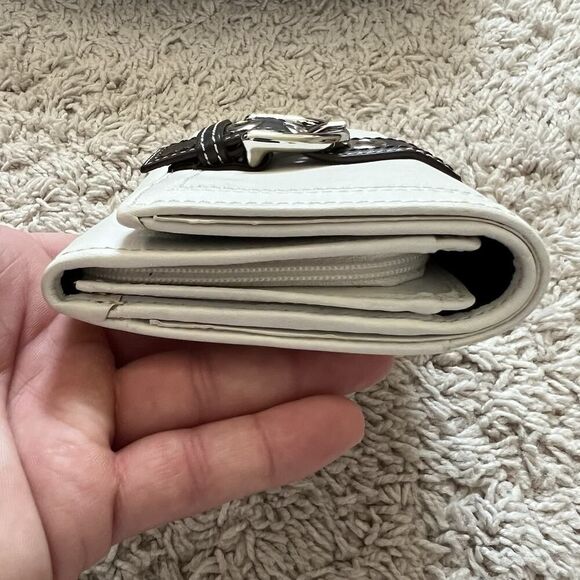 Coach Vintage Soho Y2K Leather Buckle Flap Shoulder Bag WHT/BWN F10910 & Wallet - Picture 15 of 15